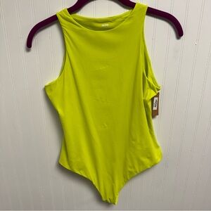 SKIMS Neon Yellow Sleeveless Bodysuit